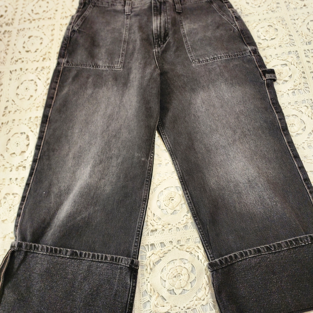 Free People Charcoal Ankle Jeans